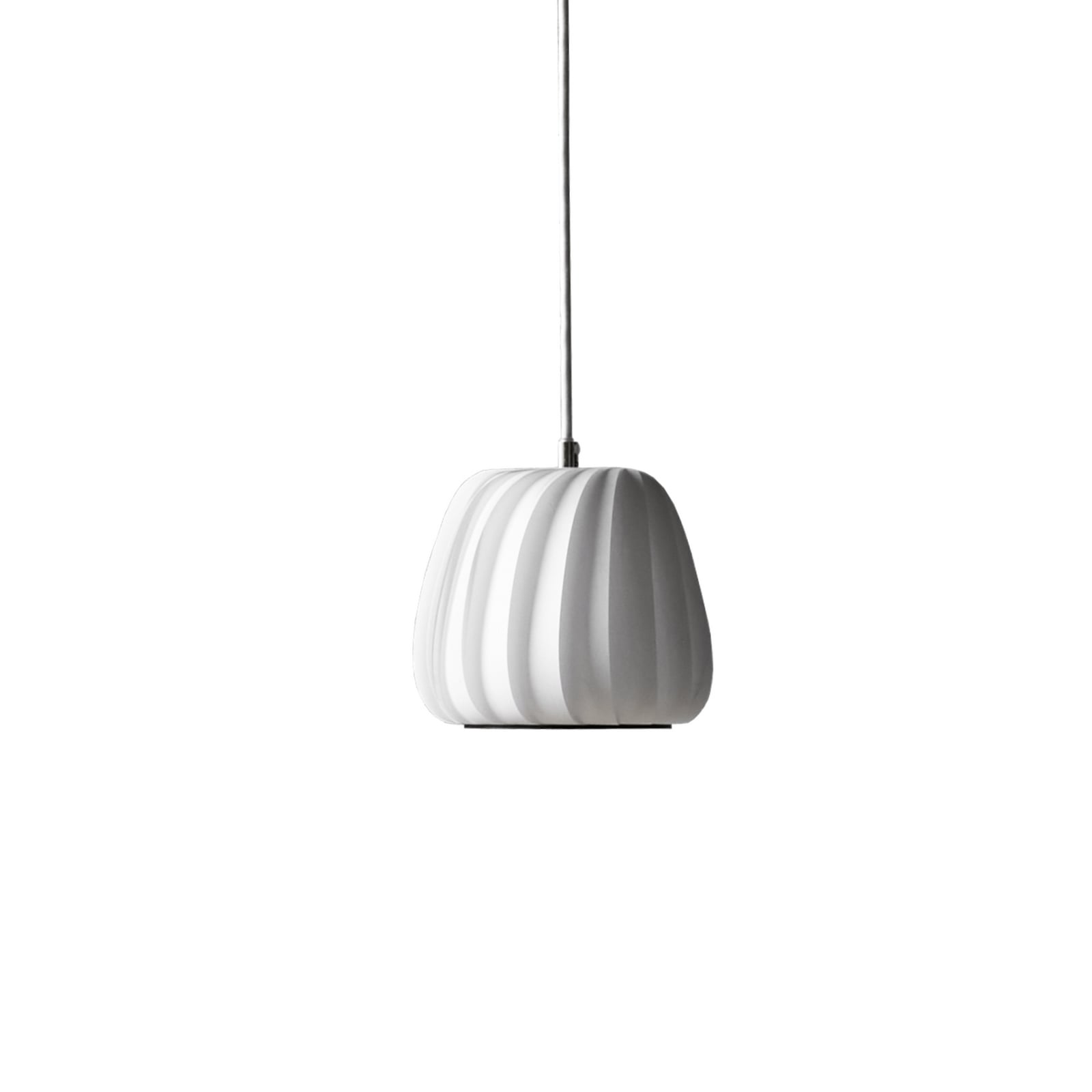 ST906 závěsné světlo, bílé, 27 cm, papírové, E27, Tom Rossau