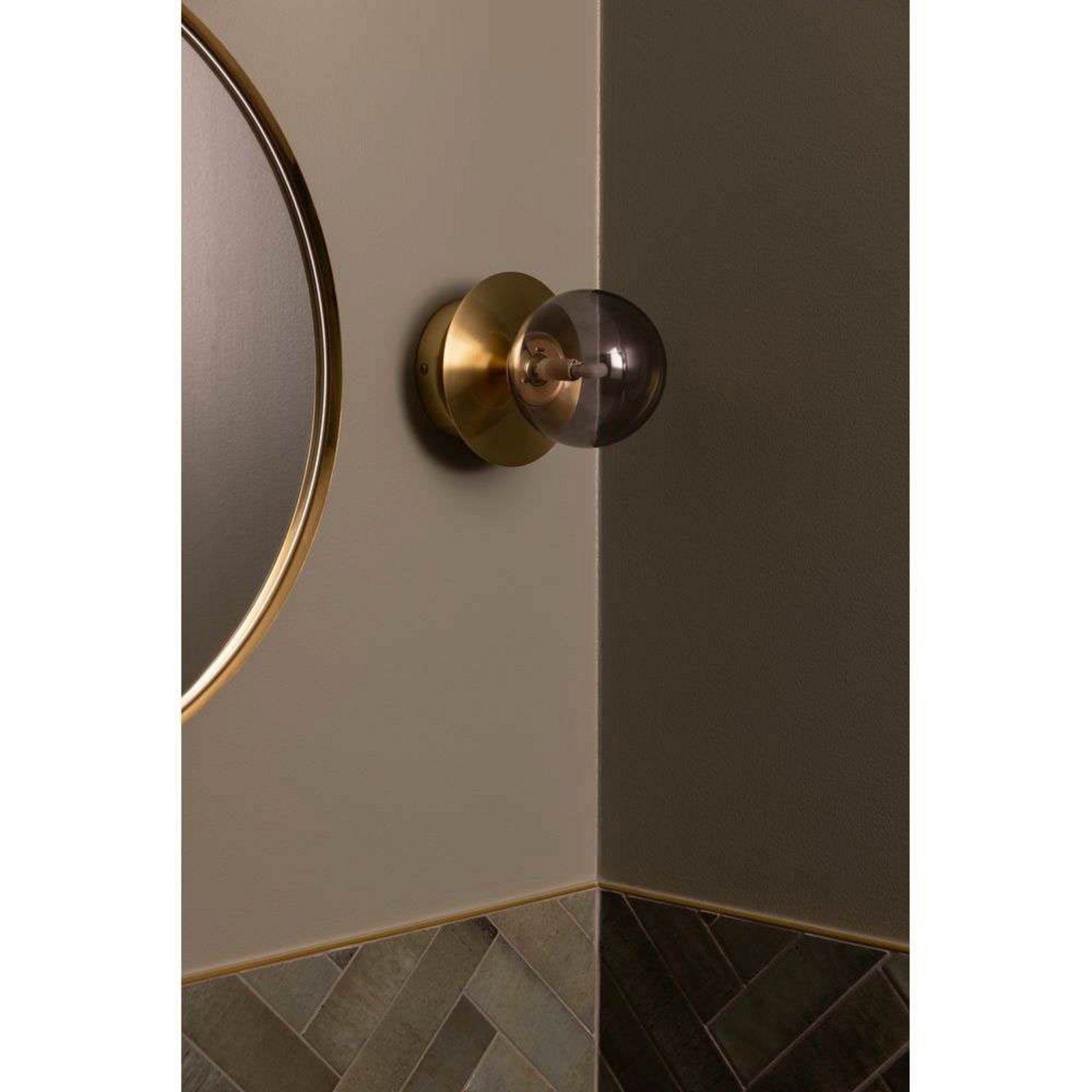 Art Deco Wand-/Plafondlamp IP44 Smoke - Globen Lighting