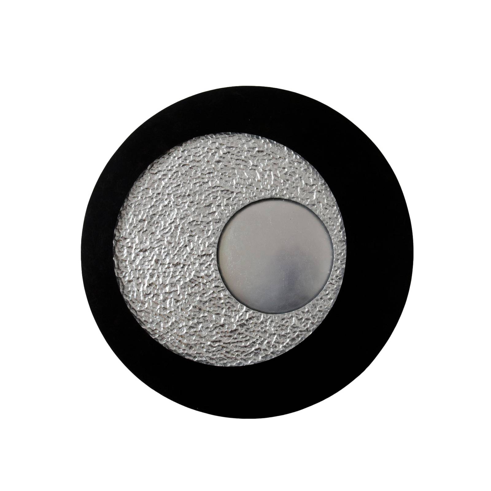 Bild von LED-Wandleuchte Urano, braun-schwarz/silber, Ø 85 cm, Eisen