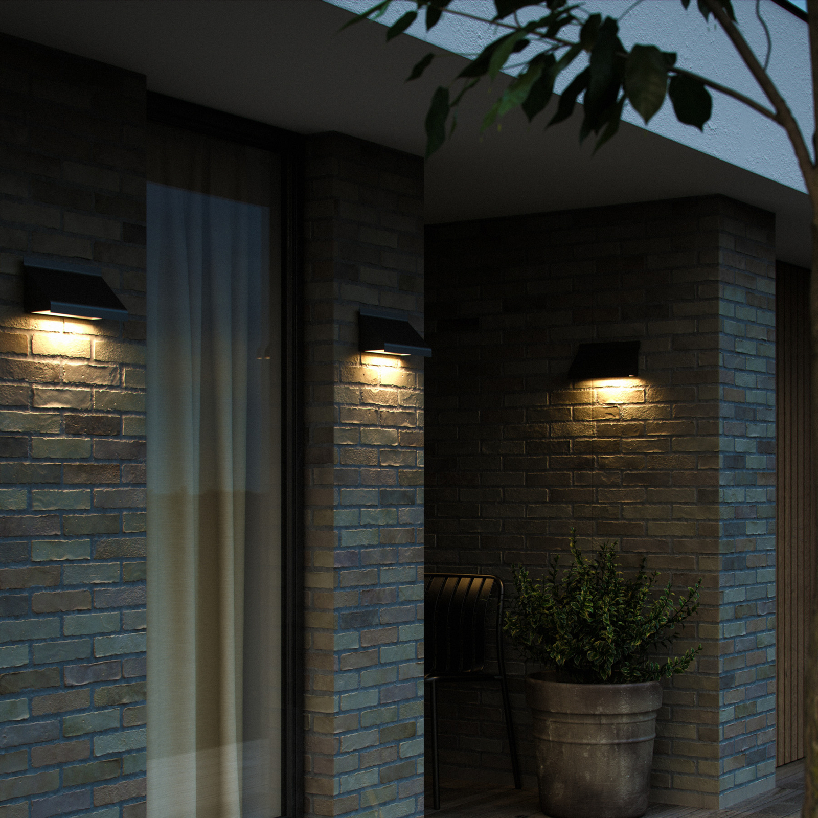 Tadas Buiten Wandlamp Black - Nordlux