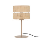 Tafellamp Calma, beige, raffia, hoogte 38 cm, E27