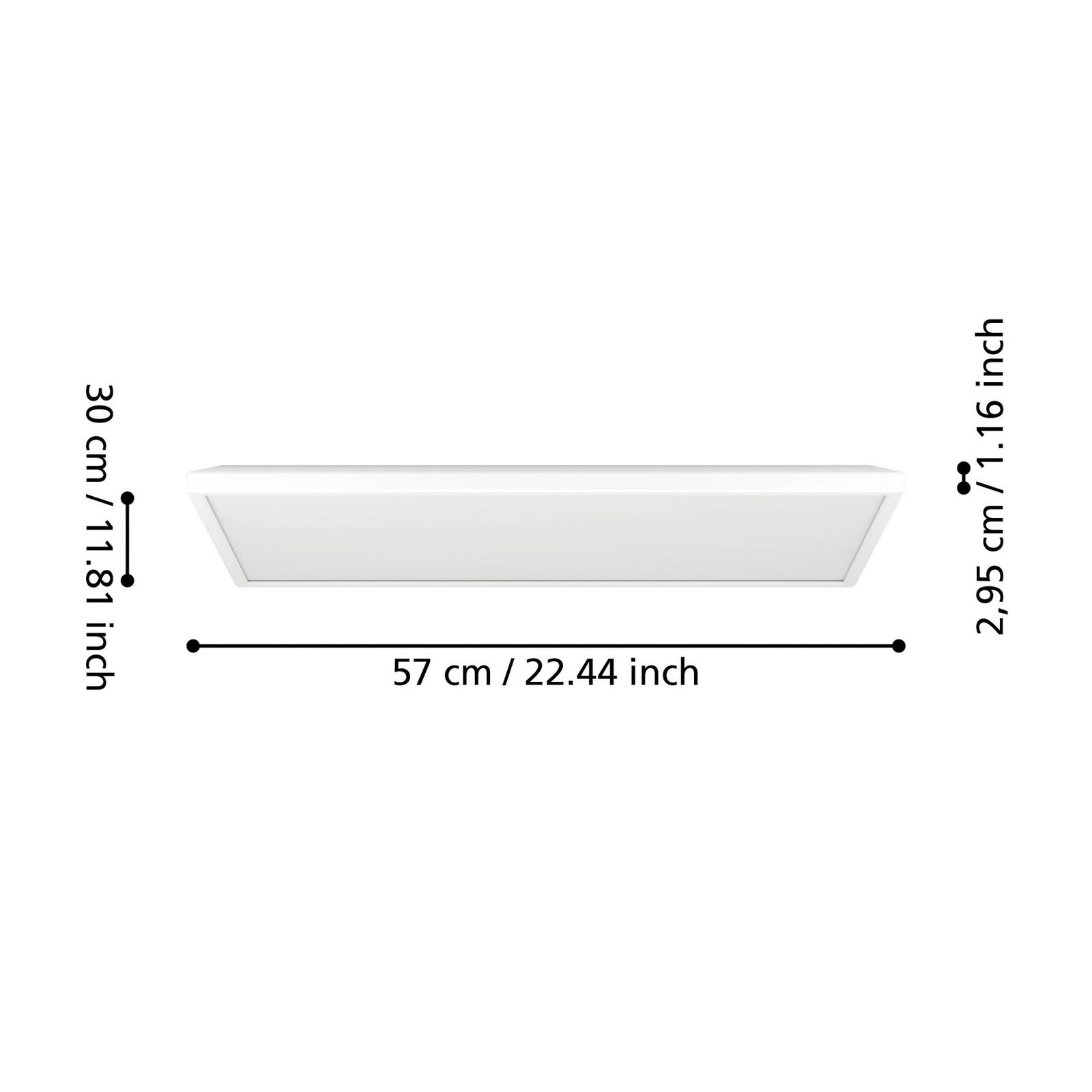 EGLO connect LED ceiling light Rovito-Z, white, 57 x 30 cm