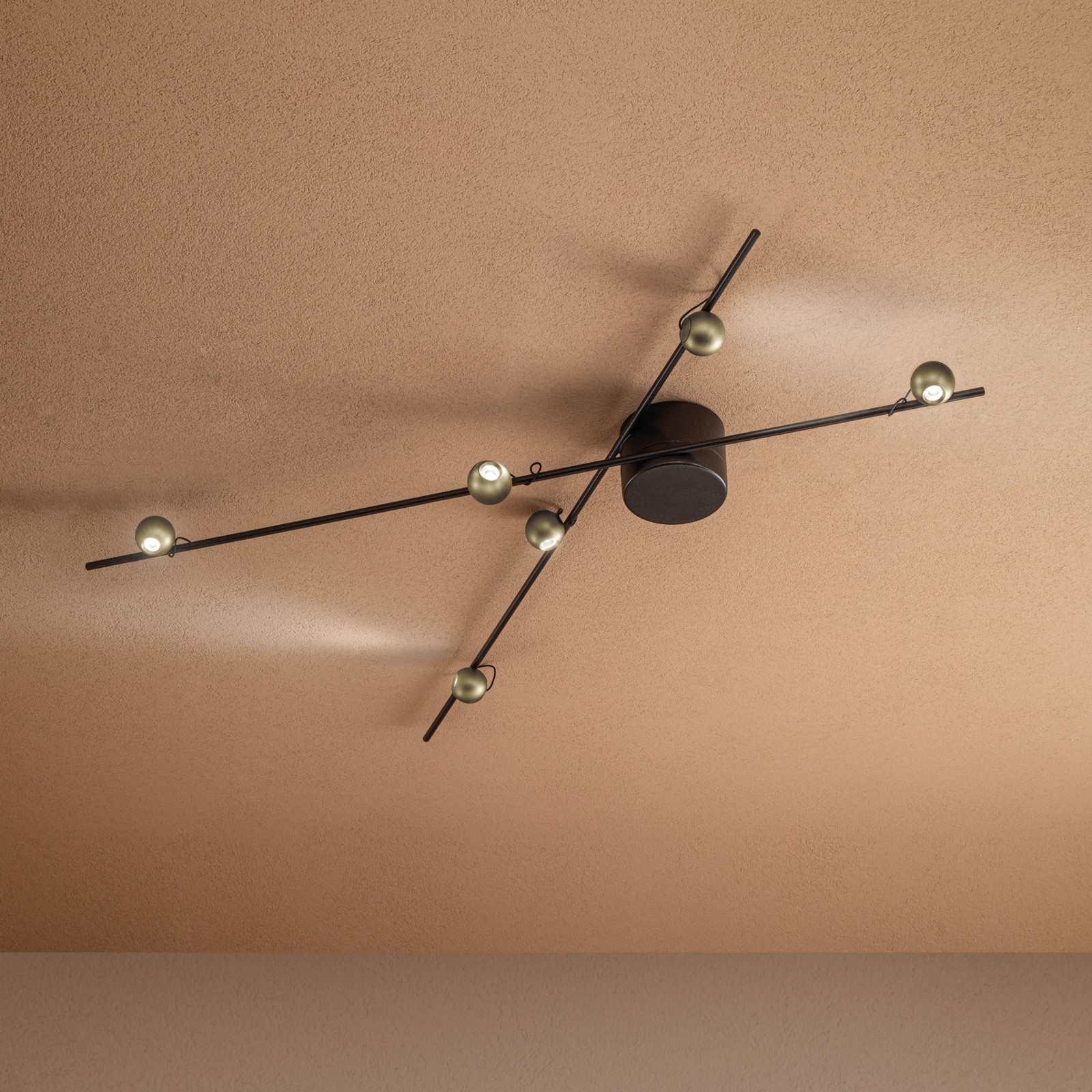Magnetic plafonieră LED bronz/auriu