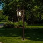 Lindby tuinpadverlichting Zayn, roestkleurig, glas, hoogte 109 cm, IP65