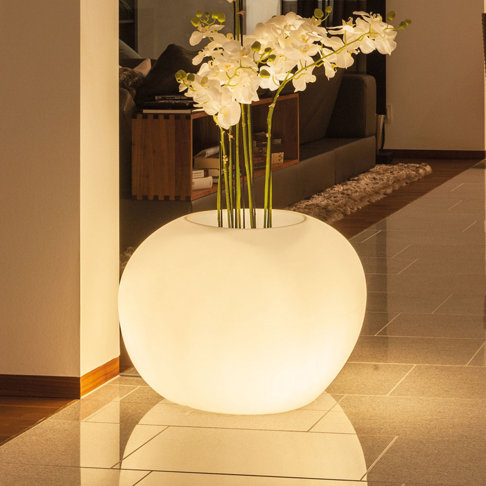 Dekorativ lampa Storus IV LED RGB+CCT planterbar vit
