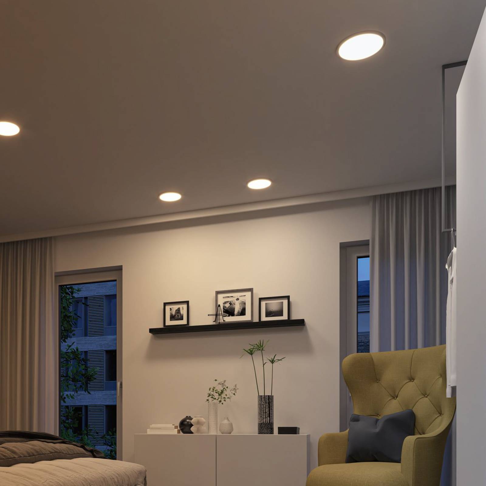 Paulmann Areo LED panel round 3-step dim-to-warm | Lights.co.uk