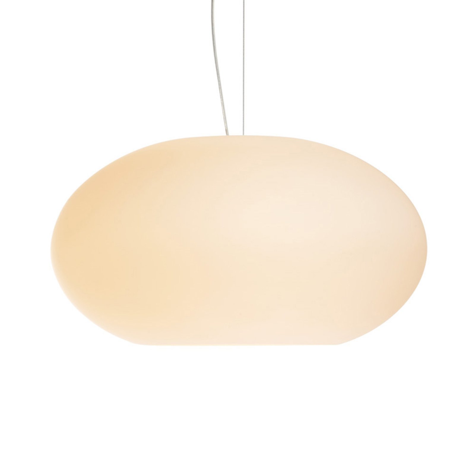 Lampada a sospensione vetro AIH 38 cm crema opaco