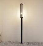 Lampadaire d'extérieur Lucande Alivaro, noir, aluminium, 220 cm, E27