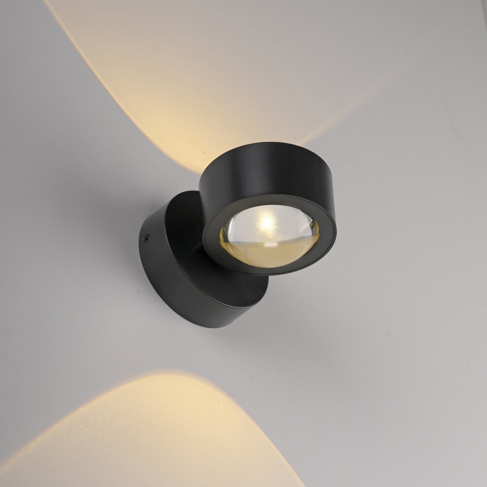 JUST LIGHT. aplique de pared LED Chia negro hierro 3000 K