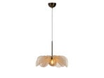 Hanglamp Styrka, Ø 63 cm, messing/beige, bananenvezel