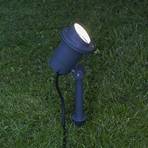 Zemní bodový reflektor Focus v černé barvě, výška 30 cm