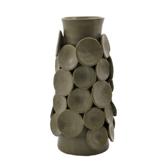 Wazon Dot w kolorze khaki kamień wysokość 26 cm - House Doctor