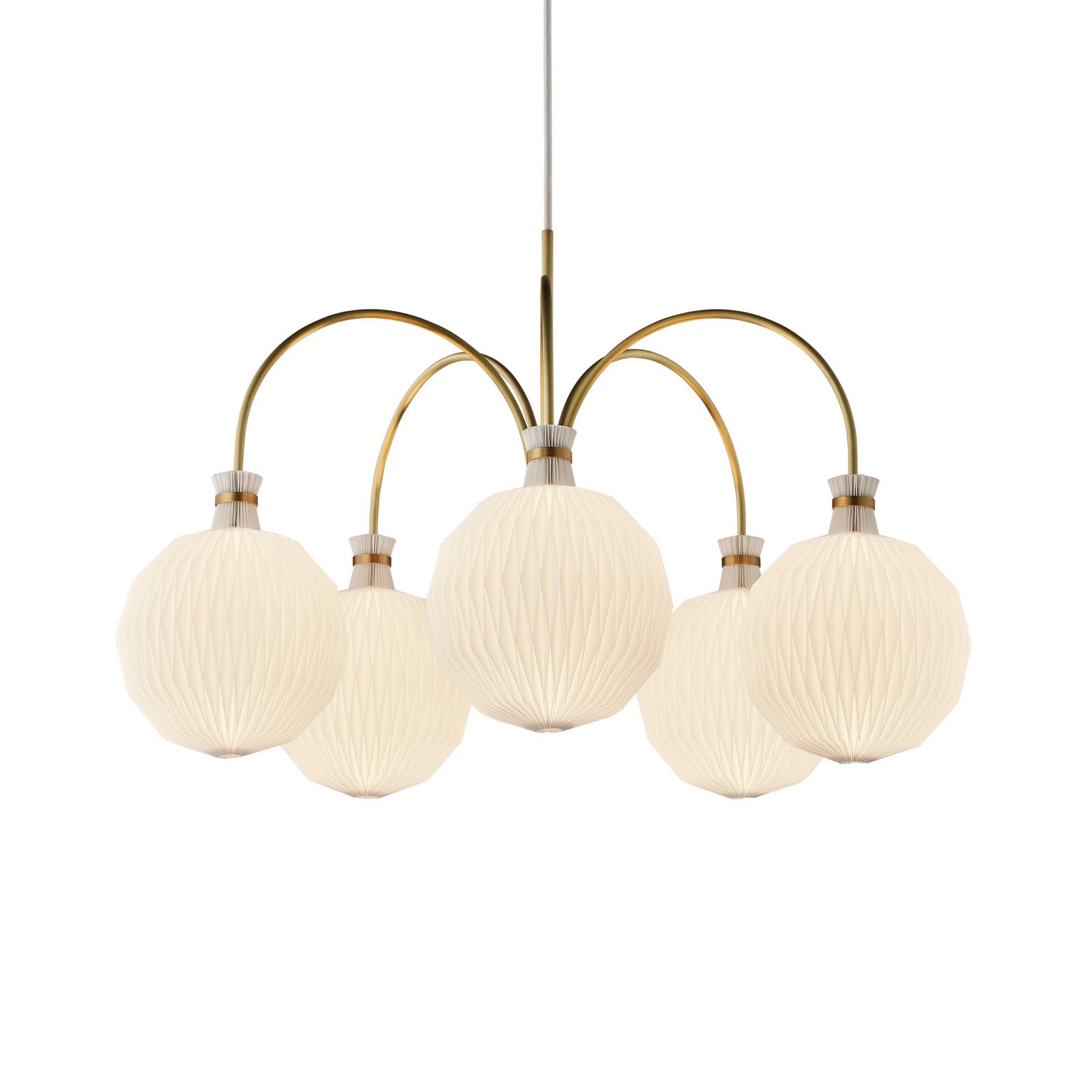 LE KLINT Kronleuchter Kaare Klint Legacy 101, weiß, 5-flg. LE KLINT Kronleuchter Kaare Klint Legacy 101, weiß, 5-flg.