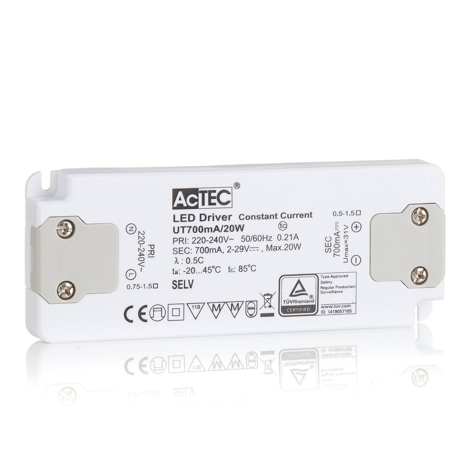 AcTEC Slim -LED-muuntaja CC 700mA 20W
