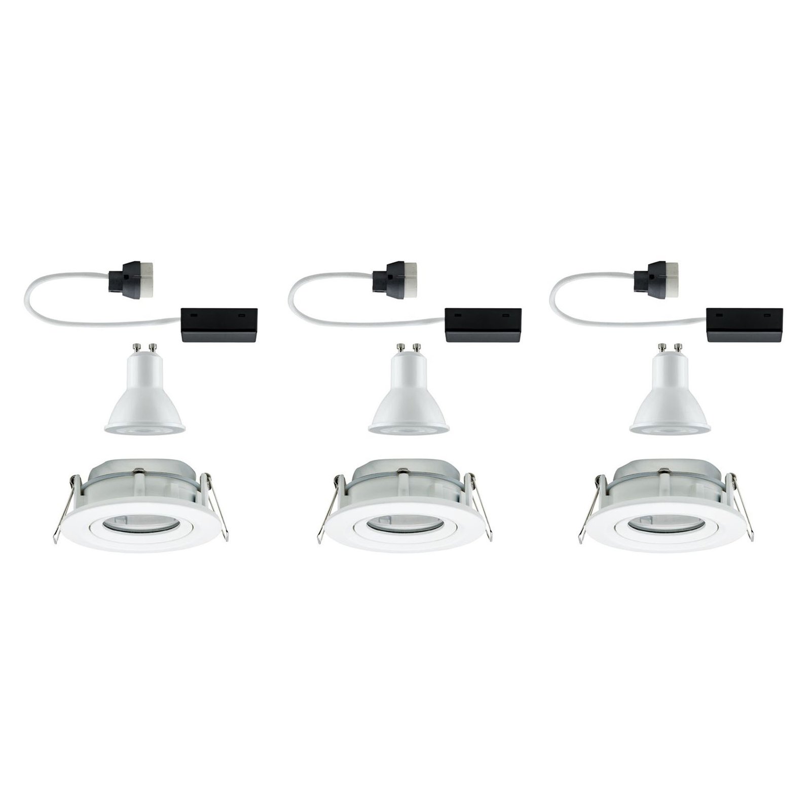 Nova LED recessed spotlight, dimmable, IP65, white - Paulmann