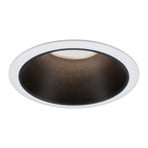 Cole recessed ceiling light, white/black, GU10 - Paulmann