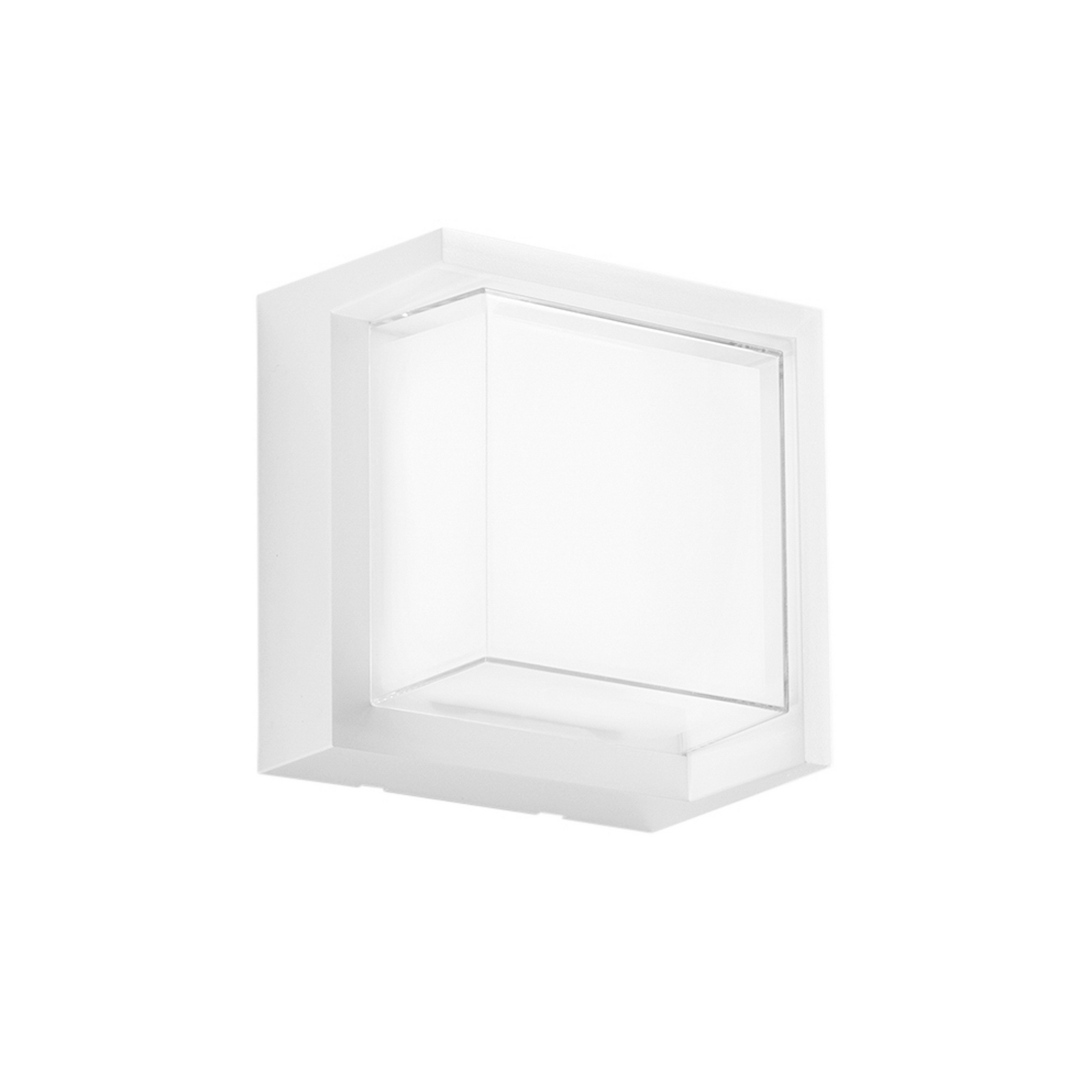 LED zunanja stenska svetilka BLOCK, bela, širina 16 cm, plastika, CCT