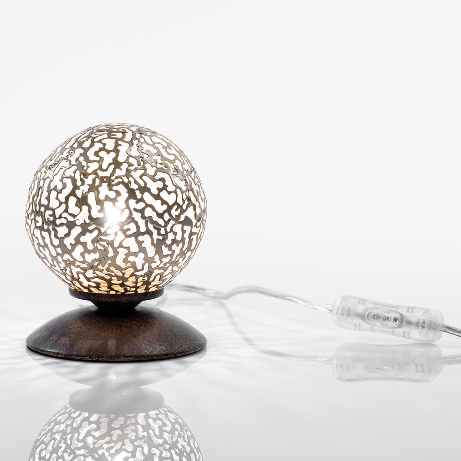Asztali lámpa gömbös ernyővel, Ø10 cm