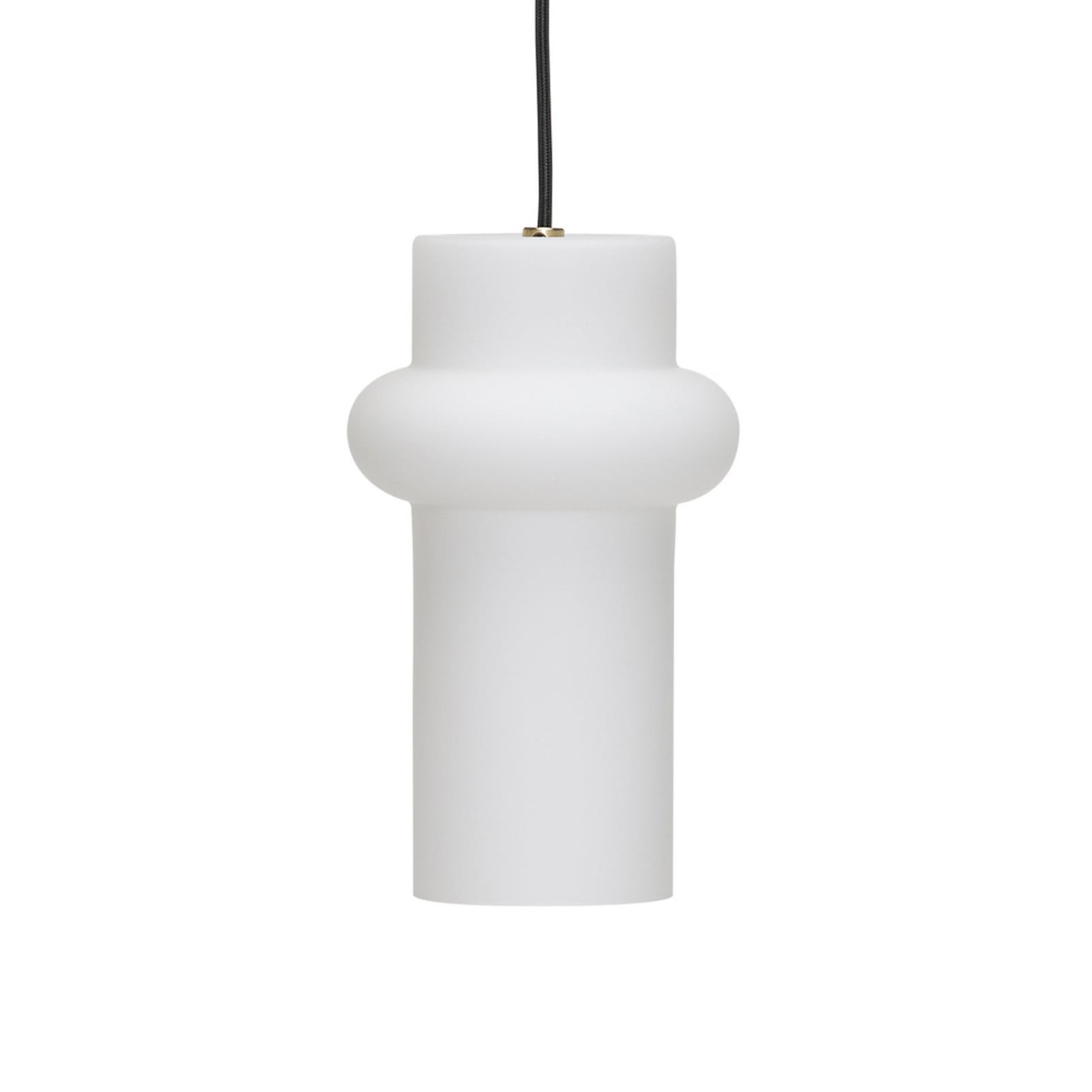 Żyrandol Pilule Up, biała matowa, Ø 15 cm, szkło