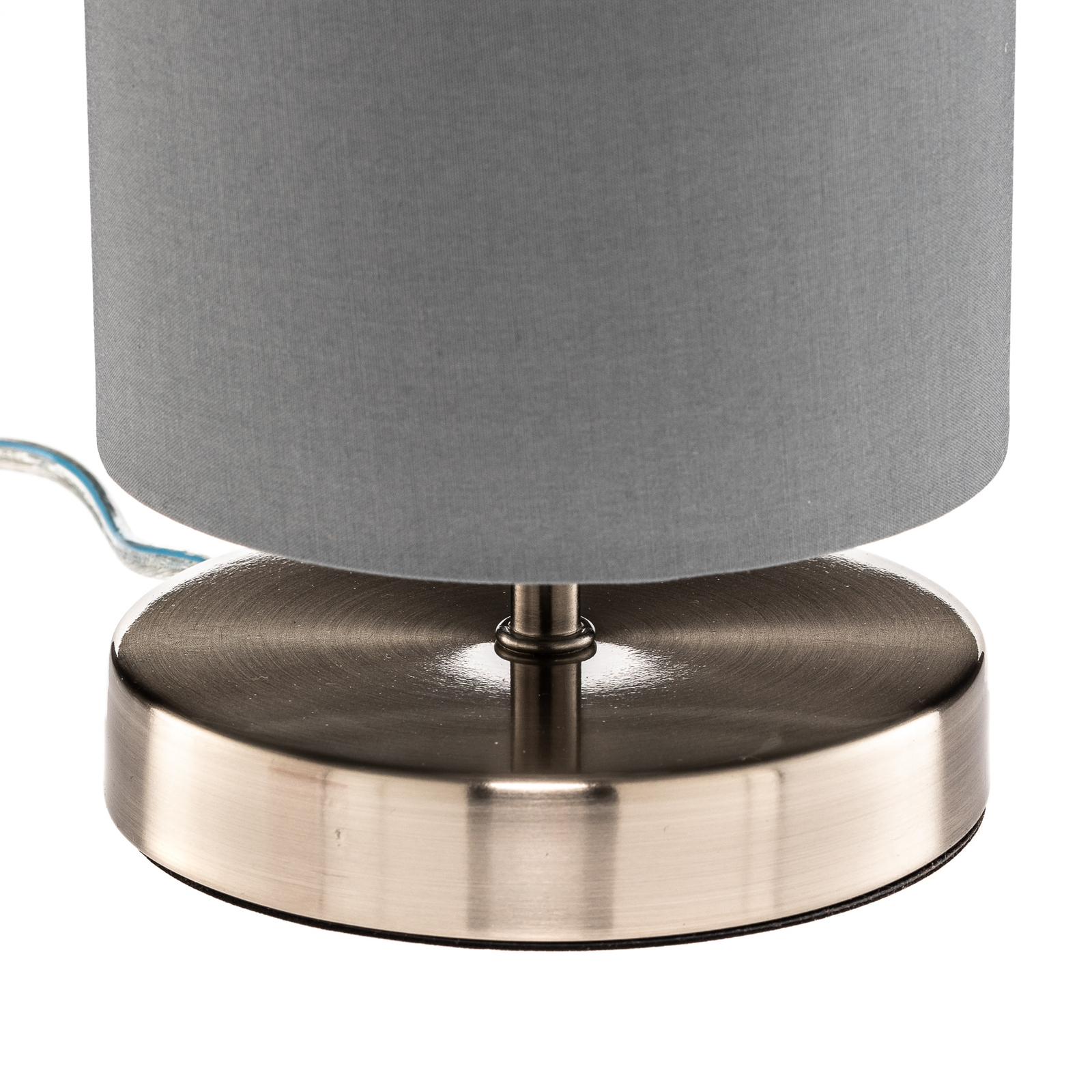 Table lamp Claire with grey fabric lampshade