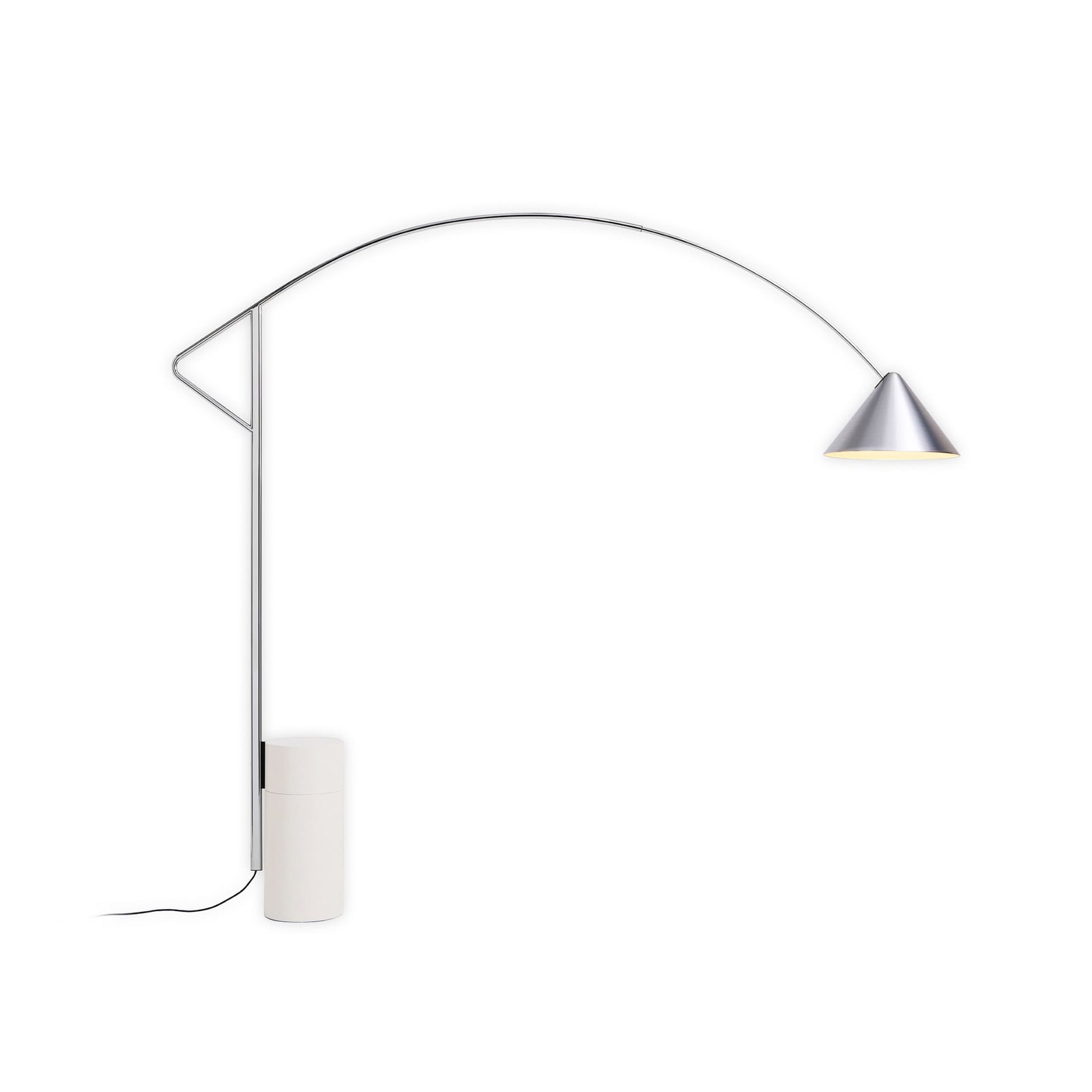 Compass golvlampa, aluminium, höjd 217 cm, E27 – HAY - Vardagsrum - Design - Med en ljuskälla