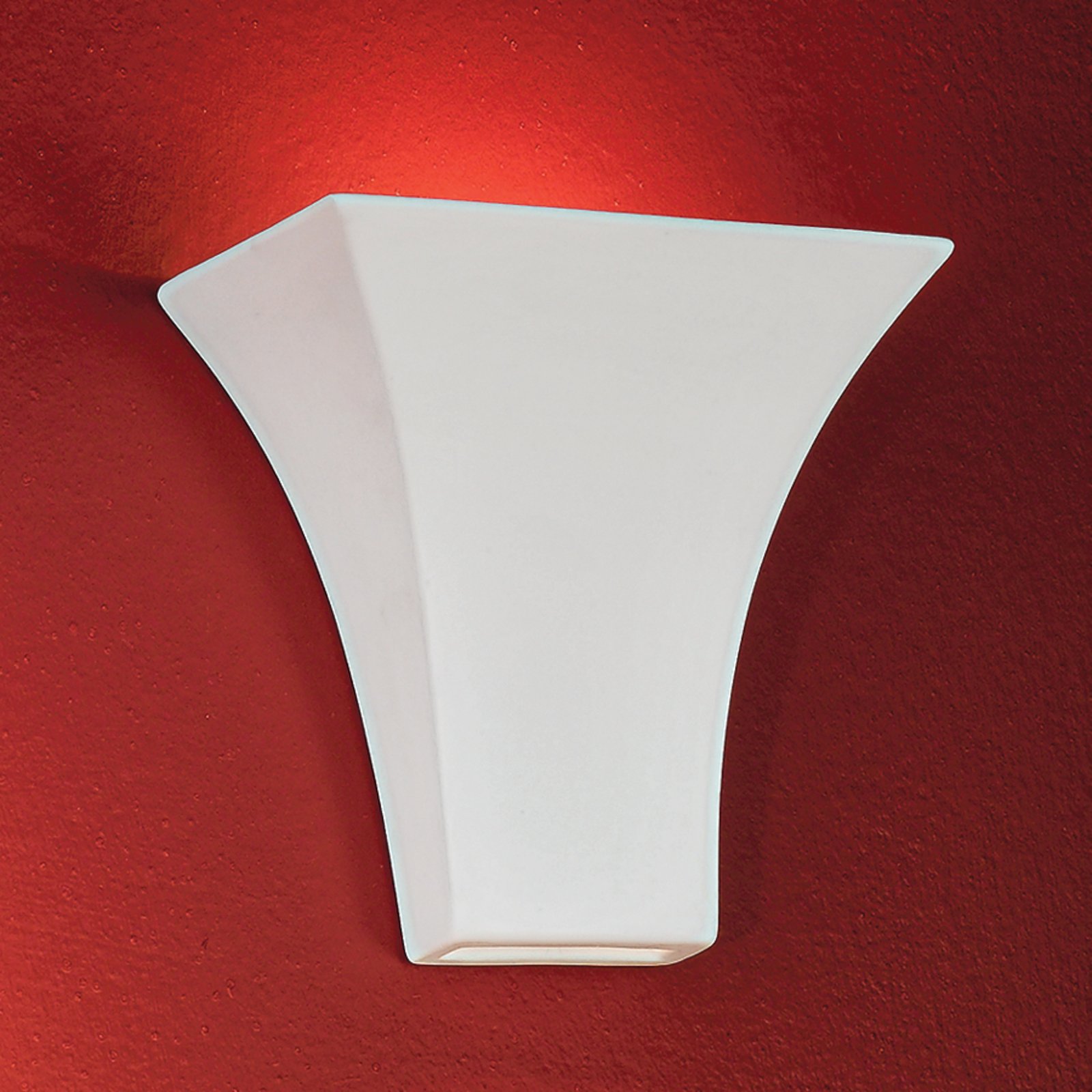 Elegante, rechthoekige wandlamp ANTONIE in wit
