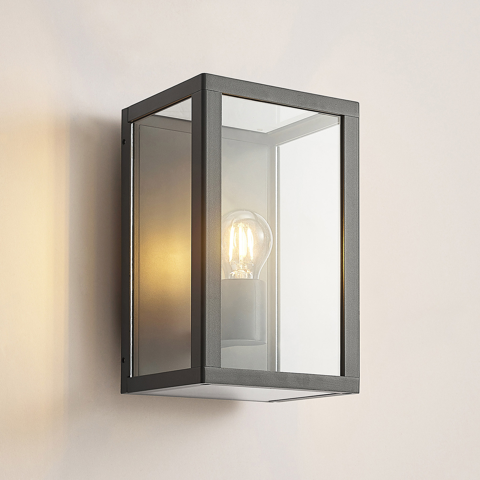 Giavanna Outdoor Wall Lamp H28 Dark Grey - Lindby