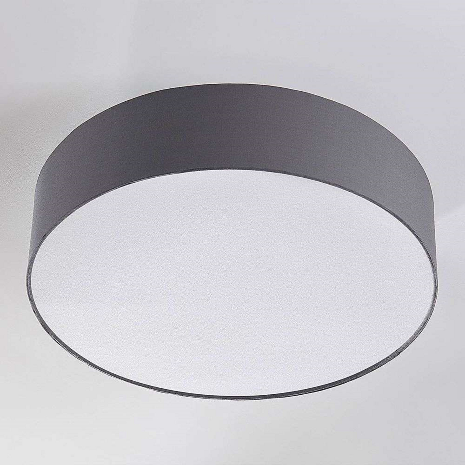 Sebatin Ceiling Lamp Ø50 Grey/White/Nickel - Lindby