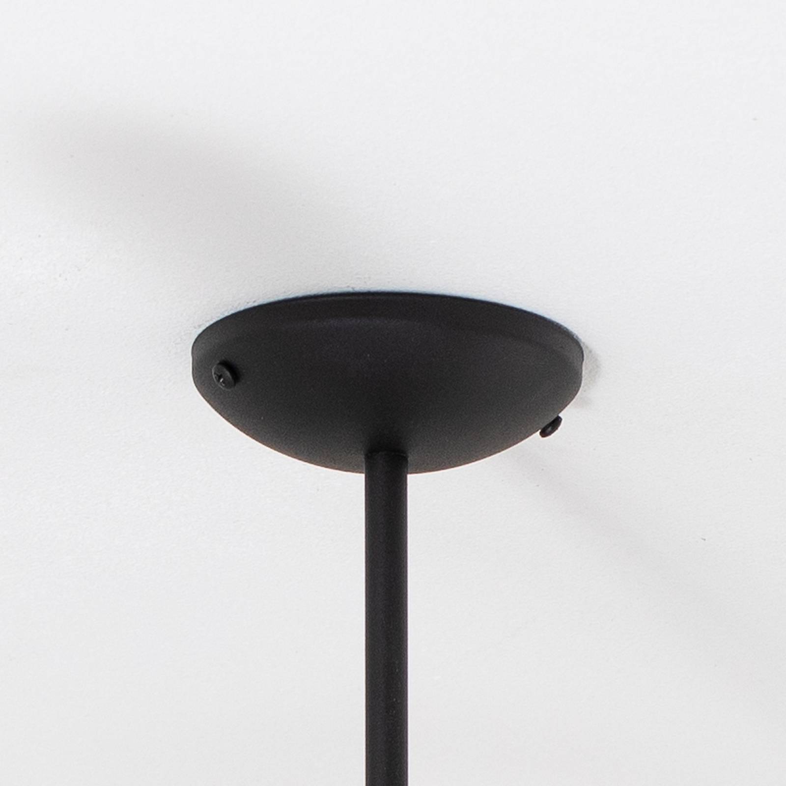 Lampa sufitowa Gloriosa, szkło, czarna, 10-punktowa