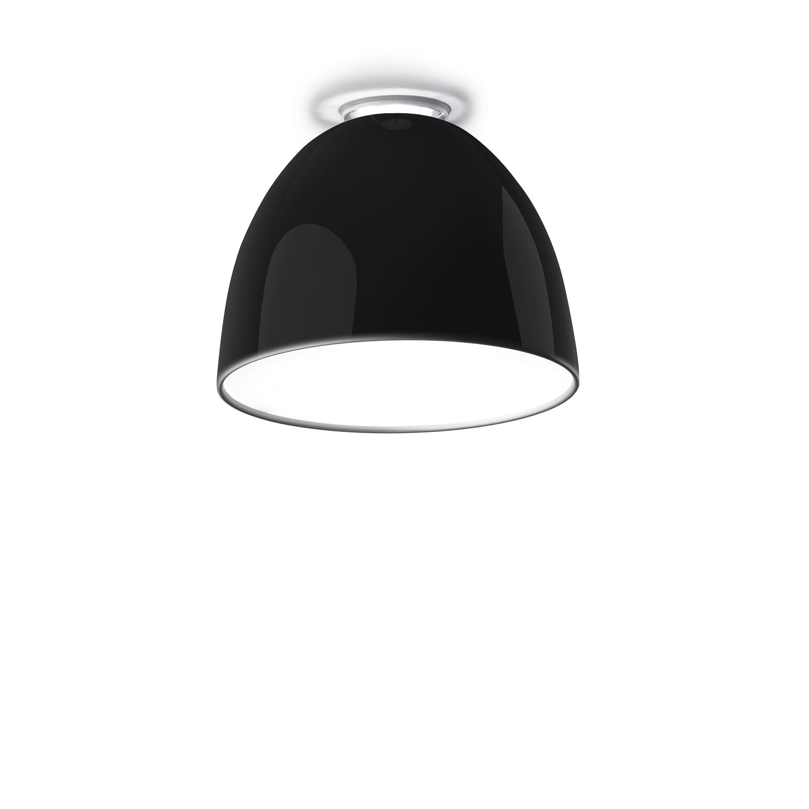 Artemide Nur Mini Gloss -LED-kattovalaisin, musta
