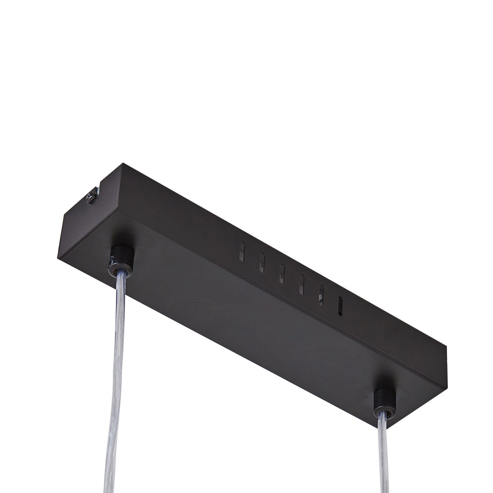 Lindby LED hanglamp Spiraali, zwart, hout, lengte 95 cm