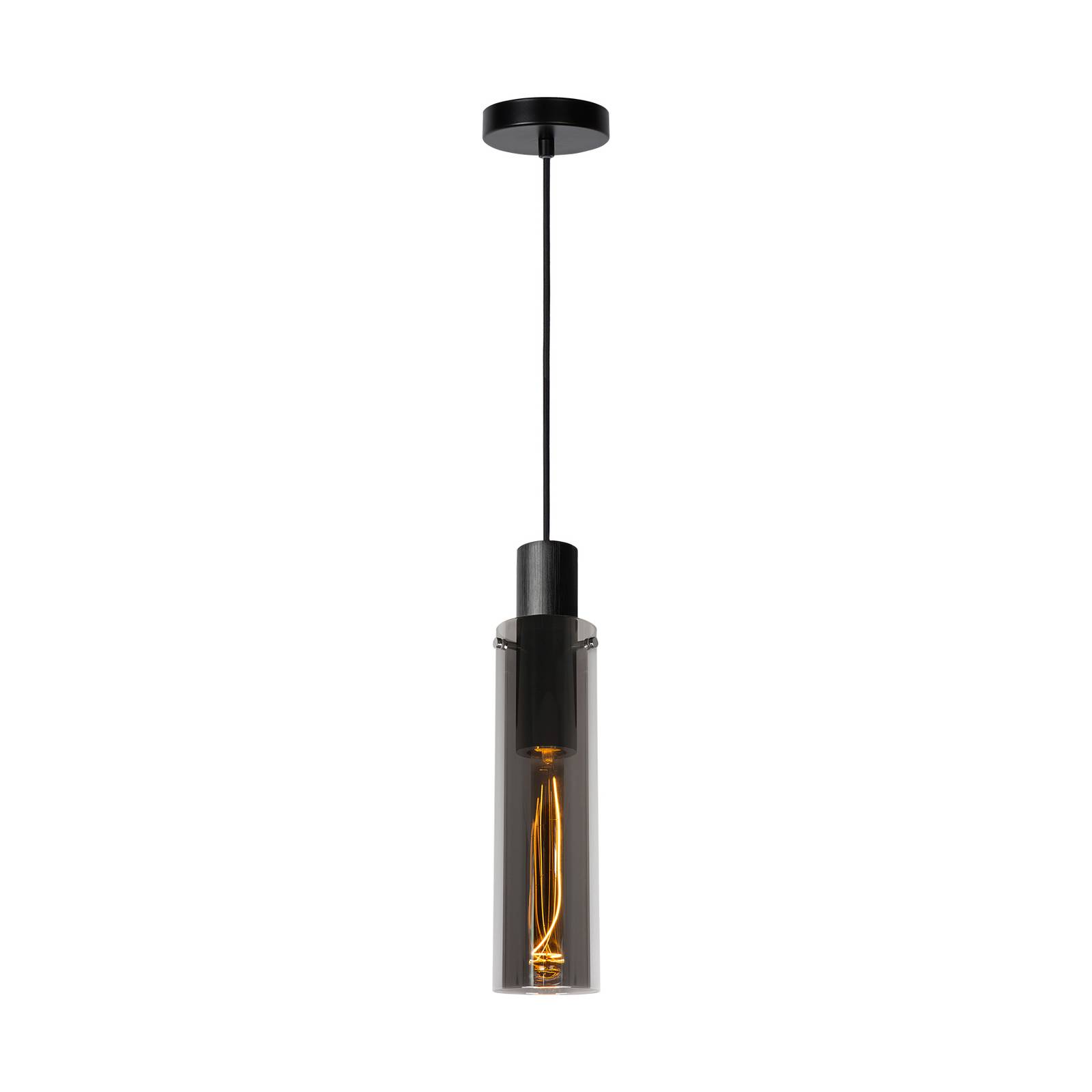 Lucide Orlando Glazen hanglamp voor woonkamer / eettafel - modern - zwart - Glas - dimbaar