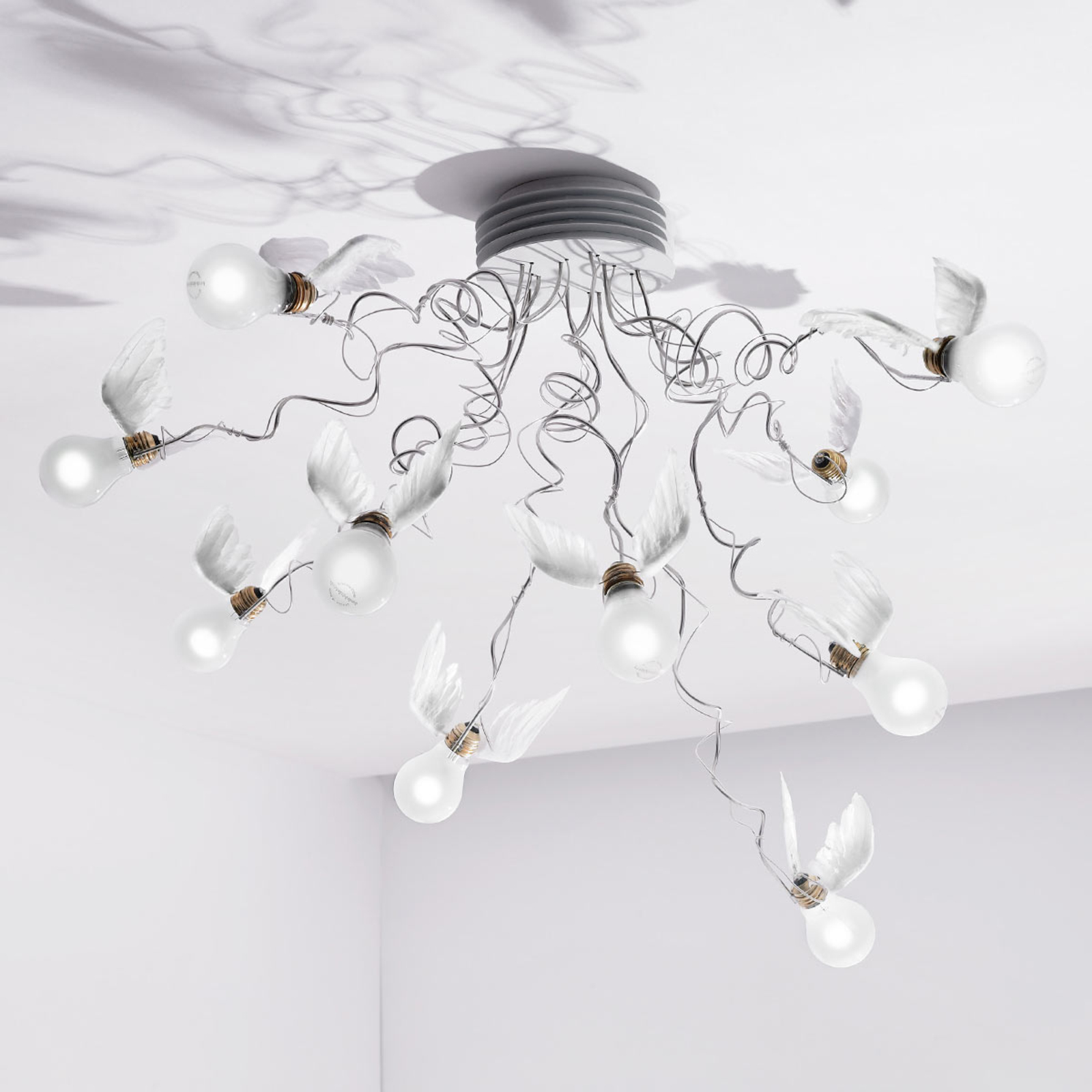 Ingo Maurer Birdie's Nest LED lámpa, 10 égős
