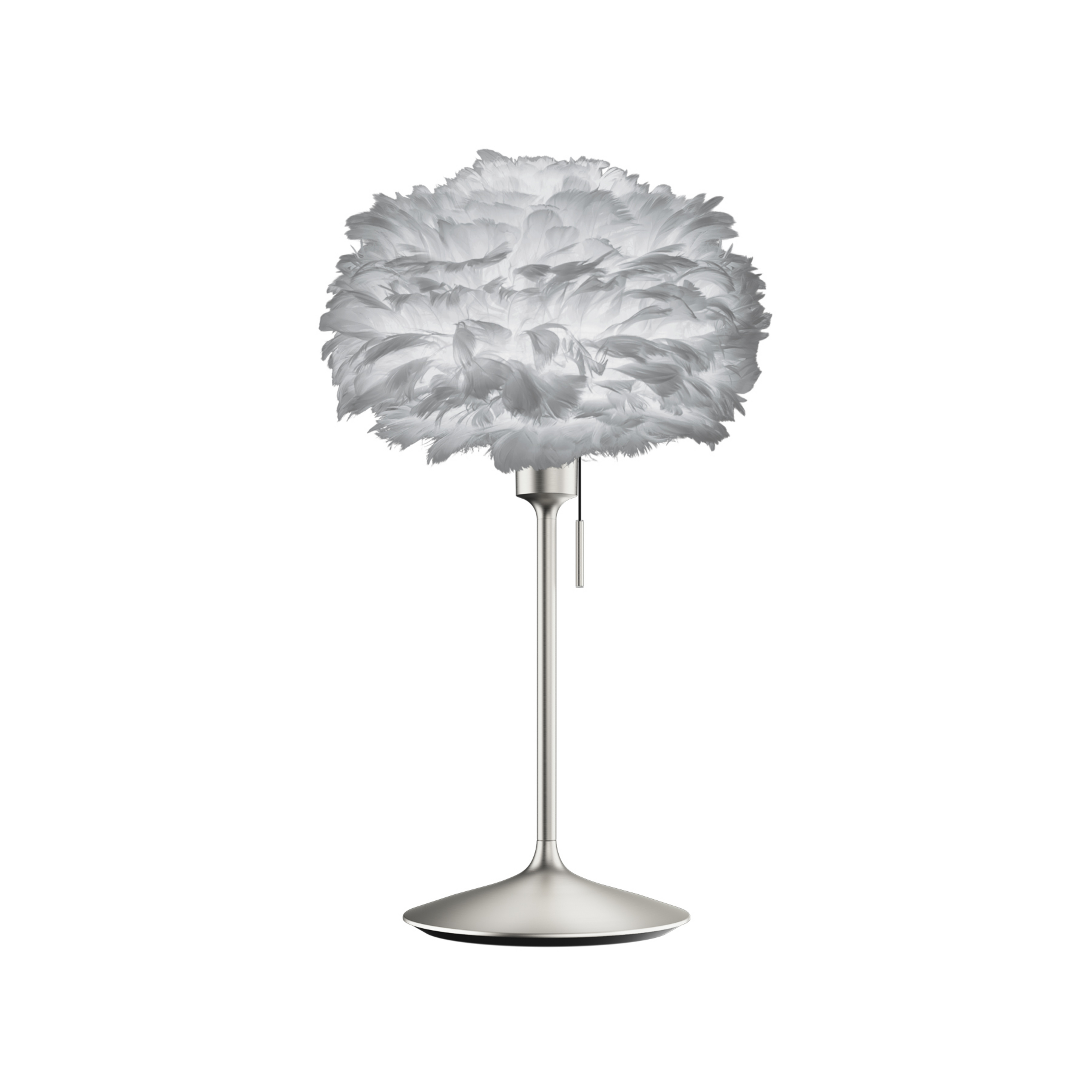 UMAGE Eos mini lampada da tavolo grigio chiaro/acciaio spazzolato