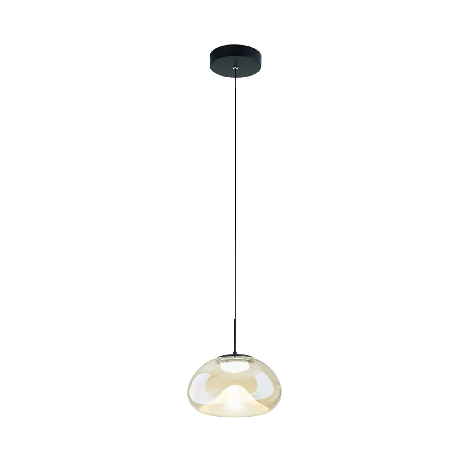 LED-Hängeleuchte Brena, cognac, 1-flammig, dimmbar, CCT