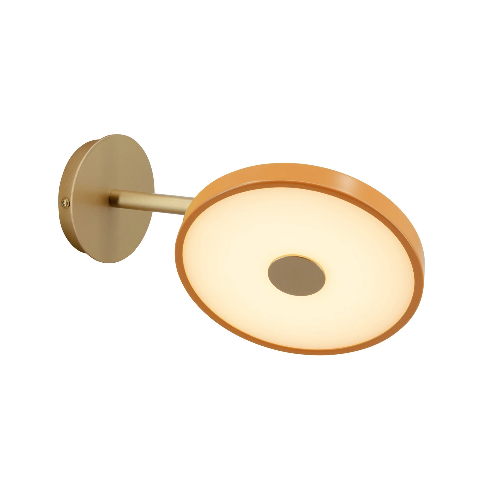 Aplique de pared LED UMAGE Asteria Short, naranja/latón, enchufe
