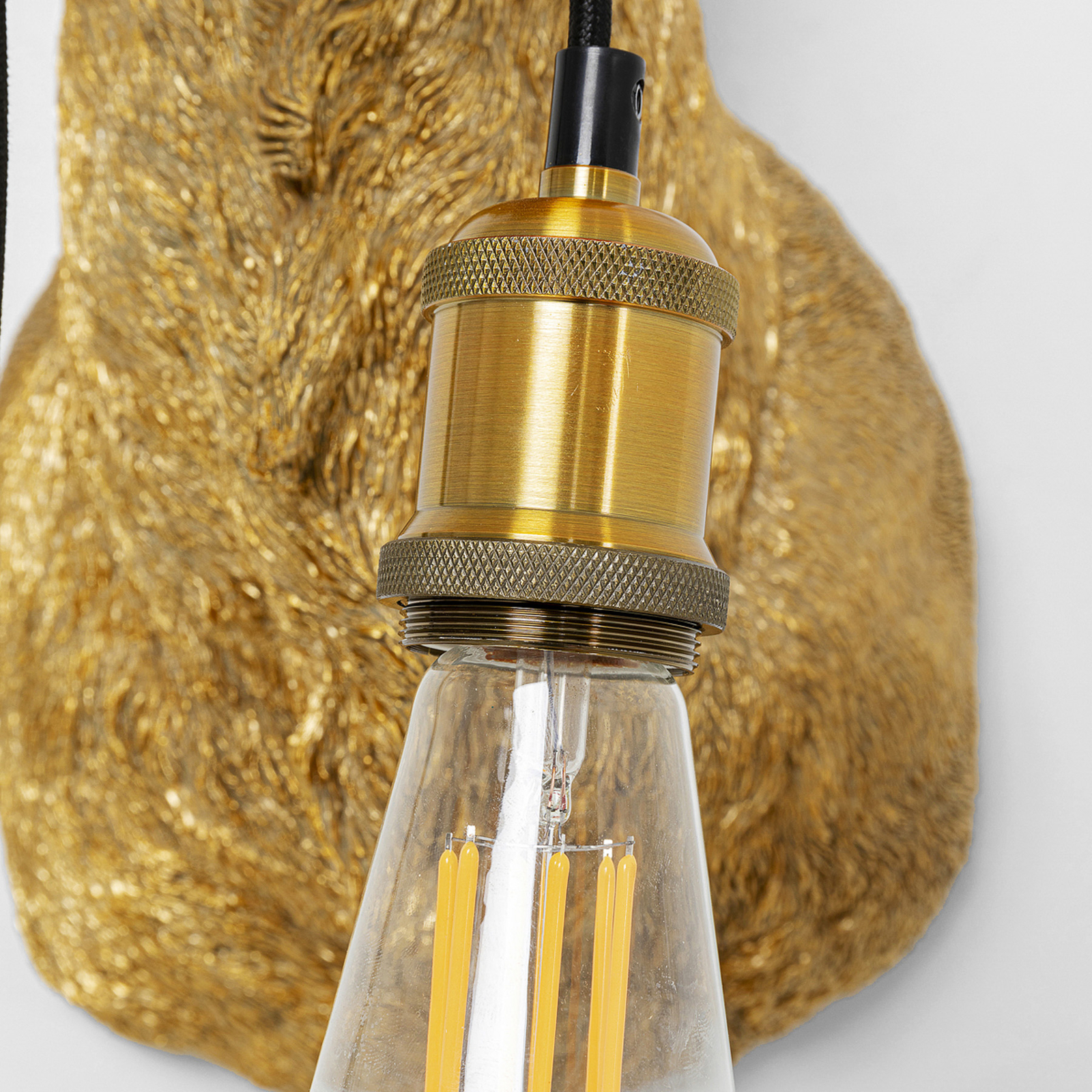 KARE Animal Goat wandlamp met stekker, goud