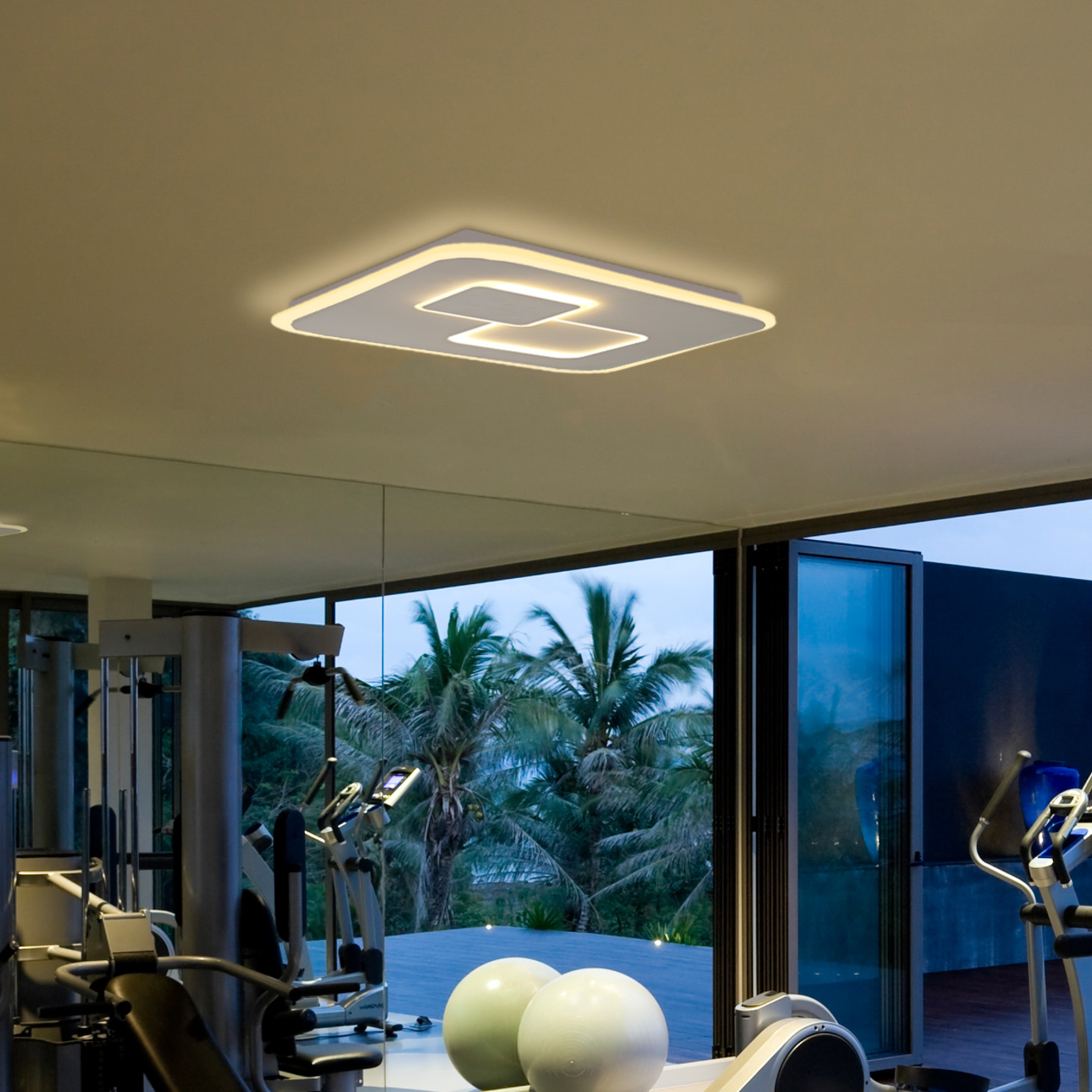 Quad LED-loftslampe, indstillelig hvid, dæmpbar
