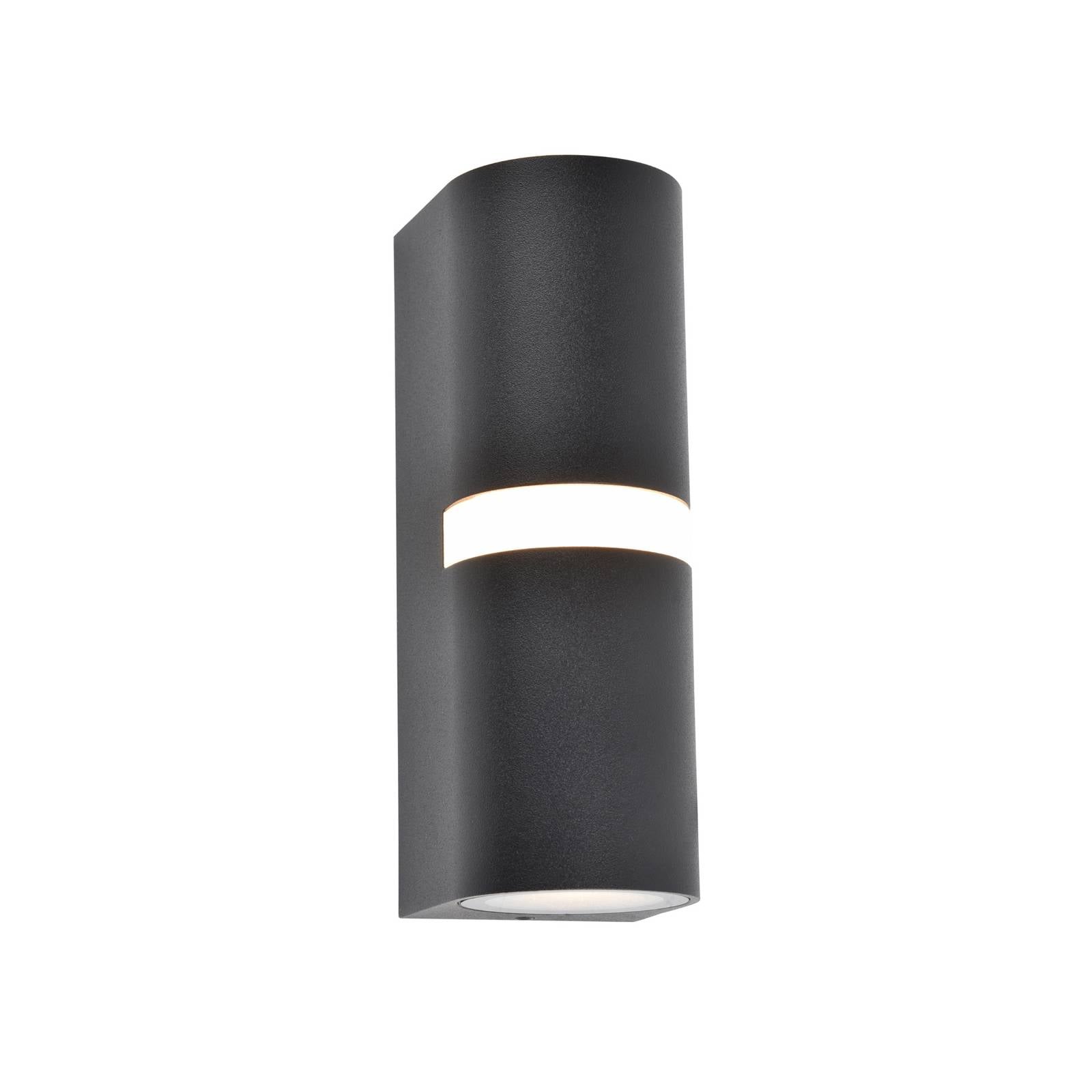 Außenwandleuchte MIKA, schwarz, Höhe 19 cm, 2 x GU10, IP54