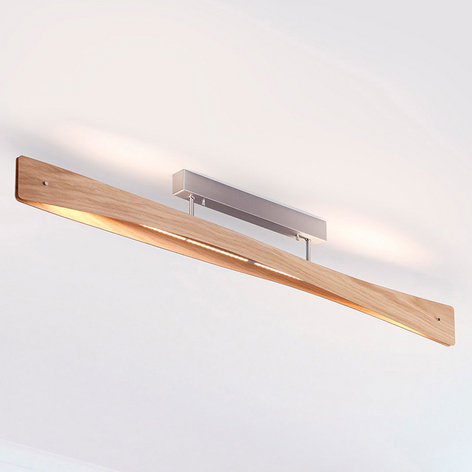 Lucande Lian LED-Deckenlampe, Eichenholz