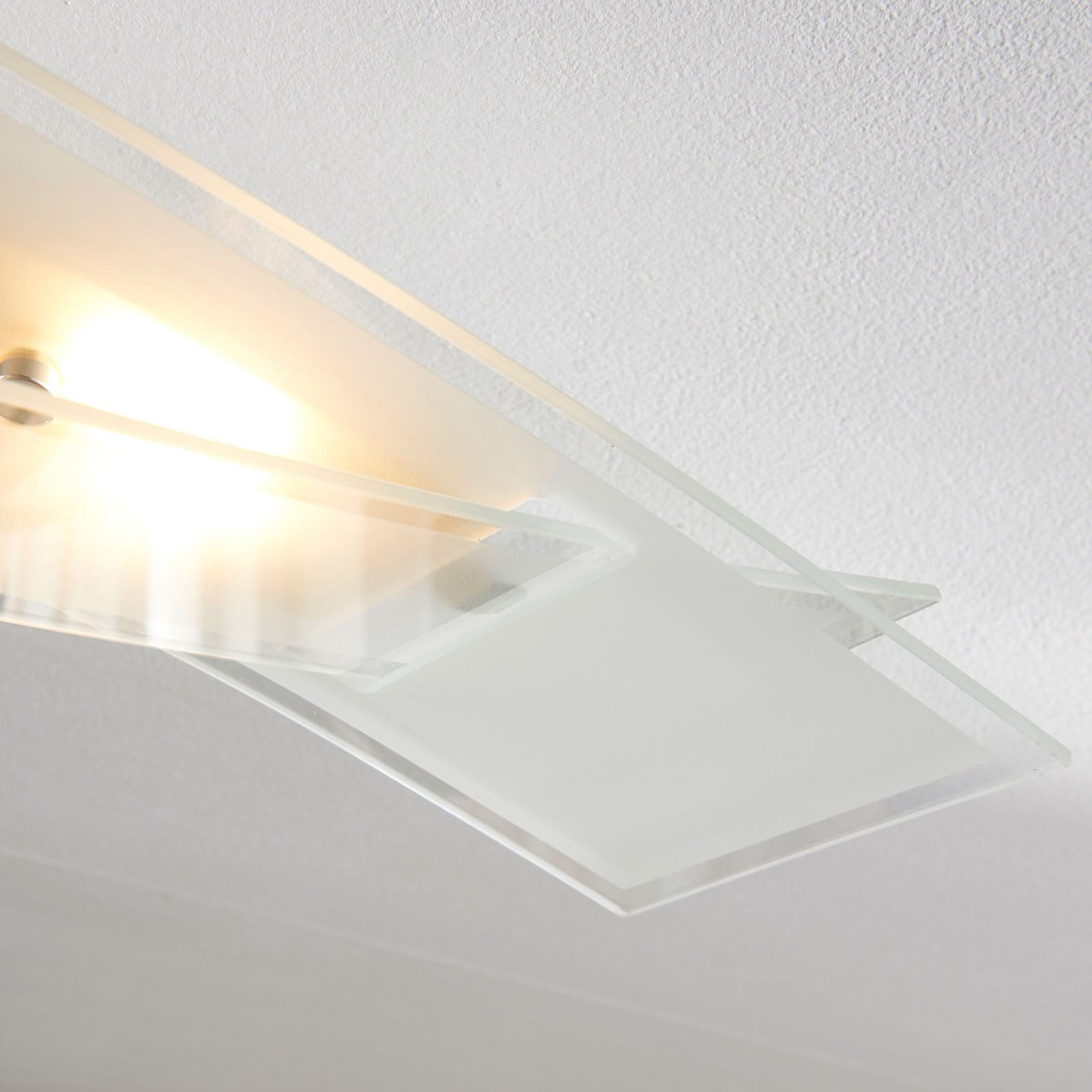 LED-plafondlamp Fiete van glas