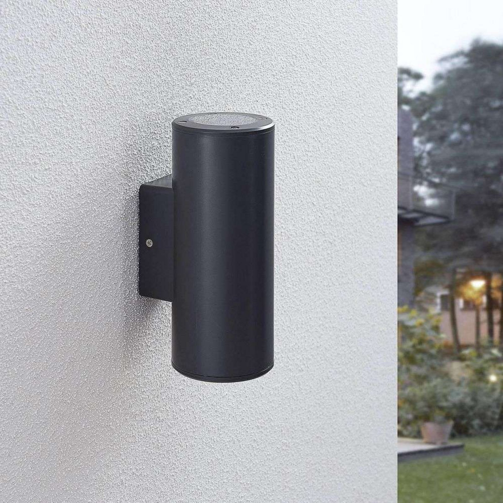 Nati Round Candeeiro de Parede Exterior IP54 Dark Grey - Lindby