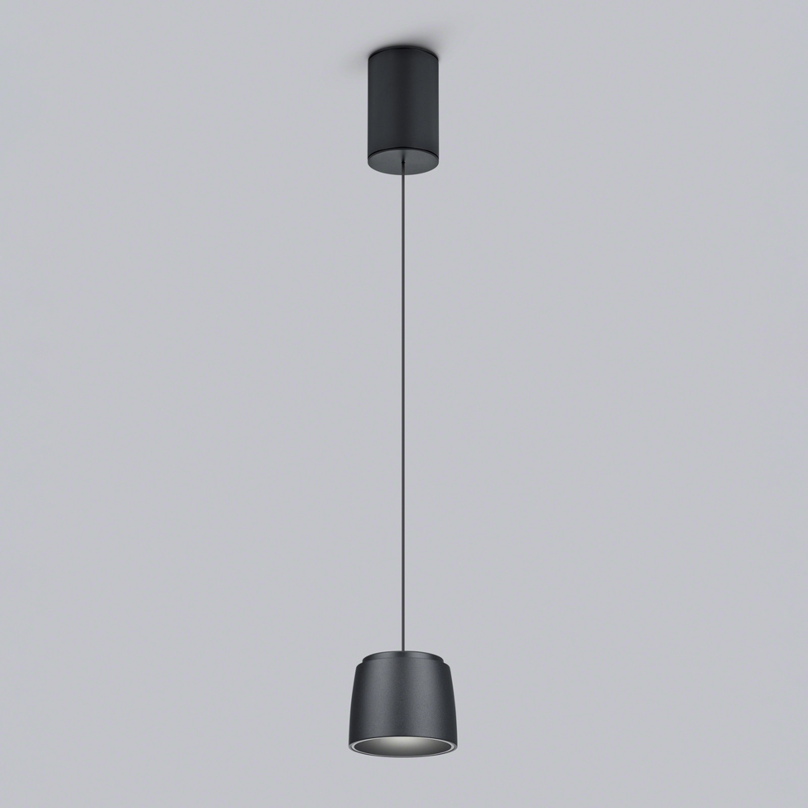 Helestra Ove lampă suspendată LED Ø95cm 927 negru