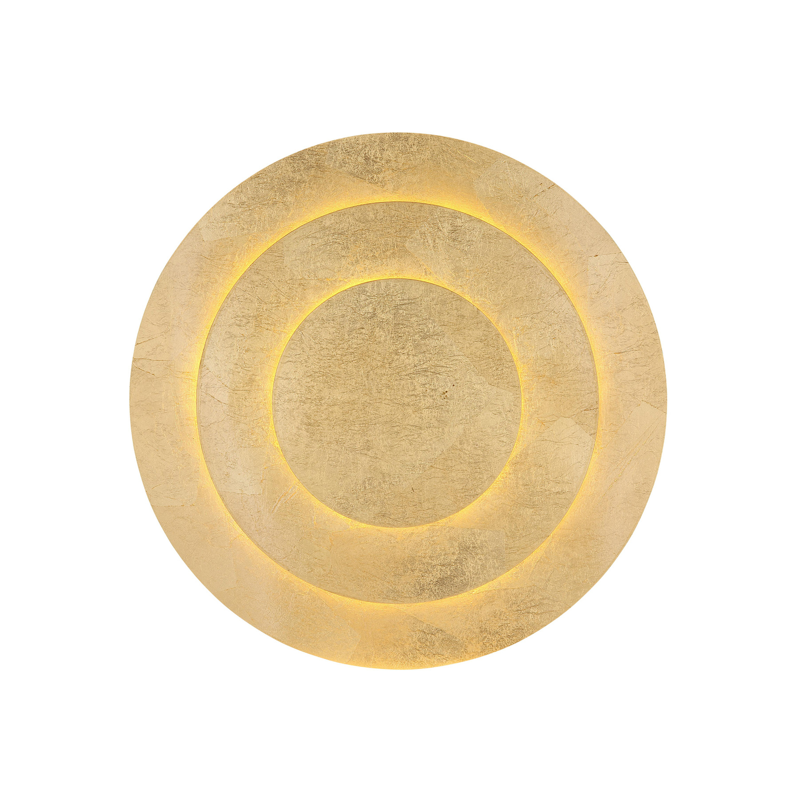 Stropní svítidlo Heda LED, Ø 35 cm, zlatá barva, kov