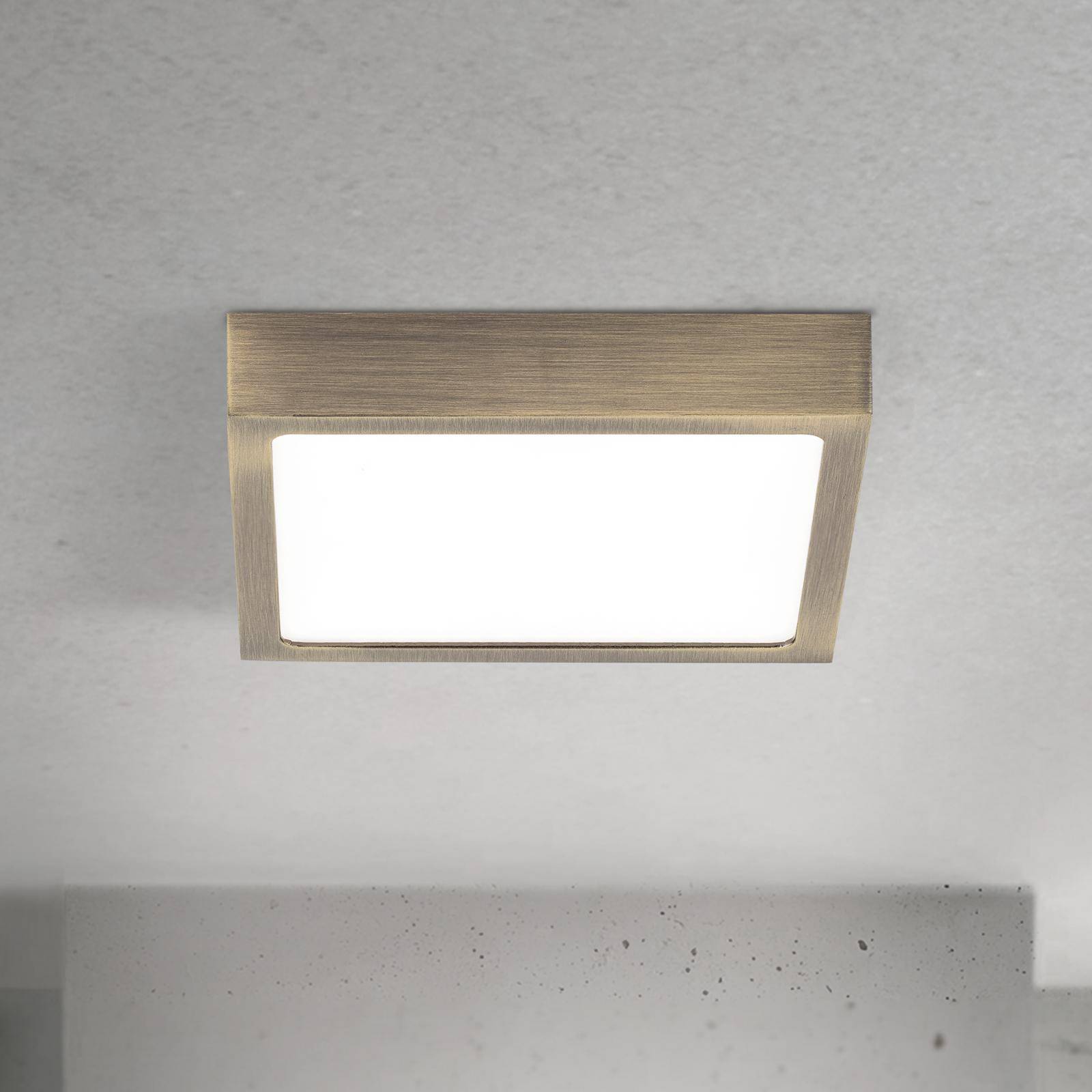 LED-Deckenlampe Disc, messingfarben antik, Länge 14 cm, CCT günstig online kaufen