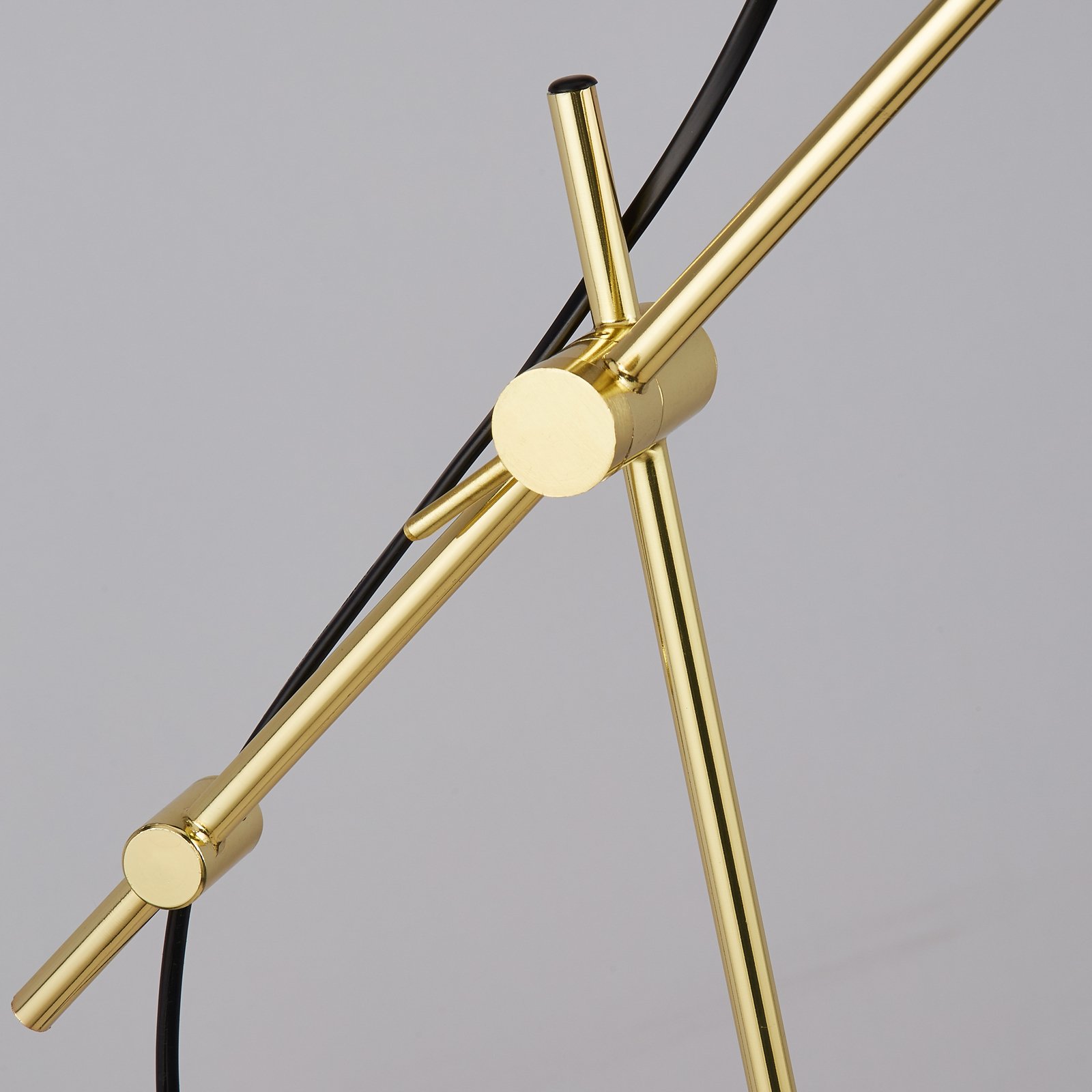 Zaliha stāvlampa, melna/zelta, metāls, 120 cm, E27