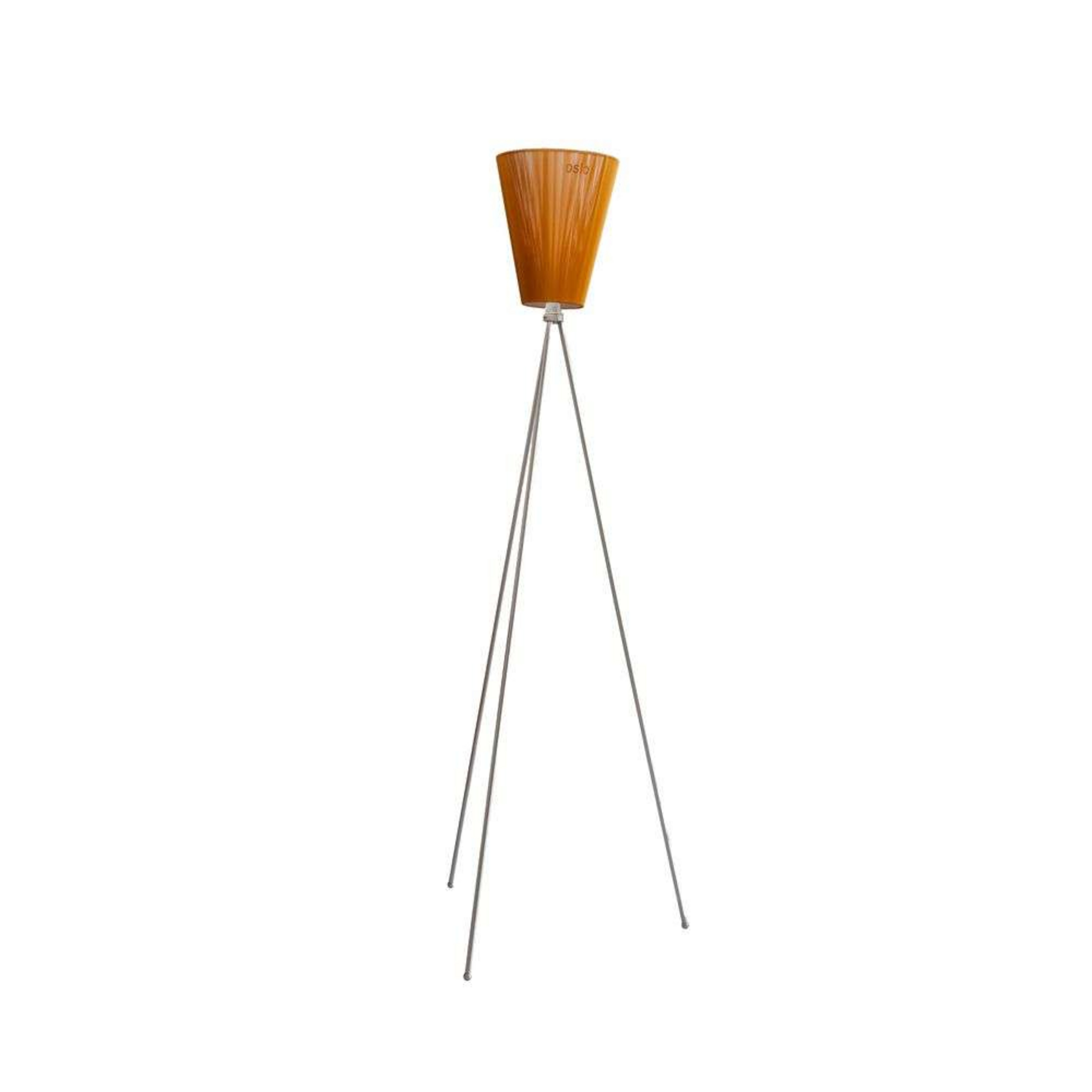 Oslo Wood Gulvlampe Stål/Caramel - Northern