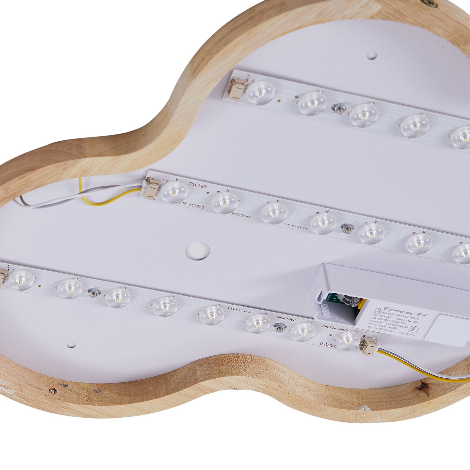Pilvi LED Candeeiro de Teto Branco/Madeira - Lindby