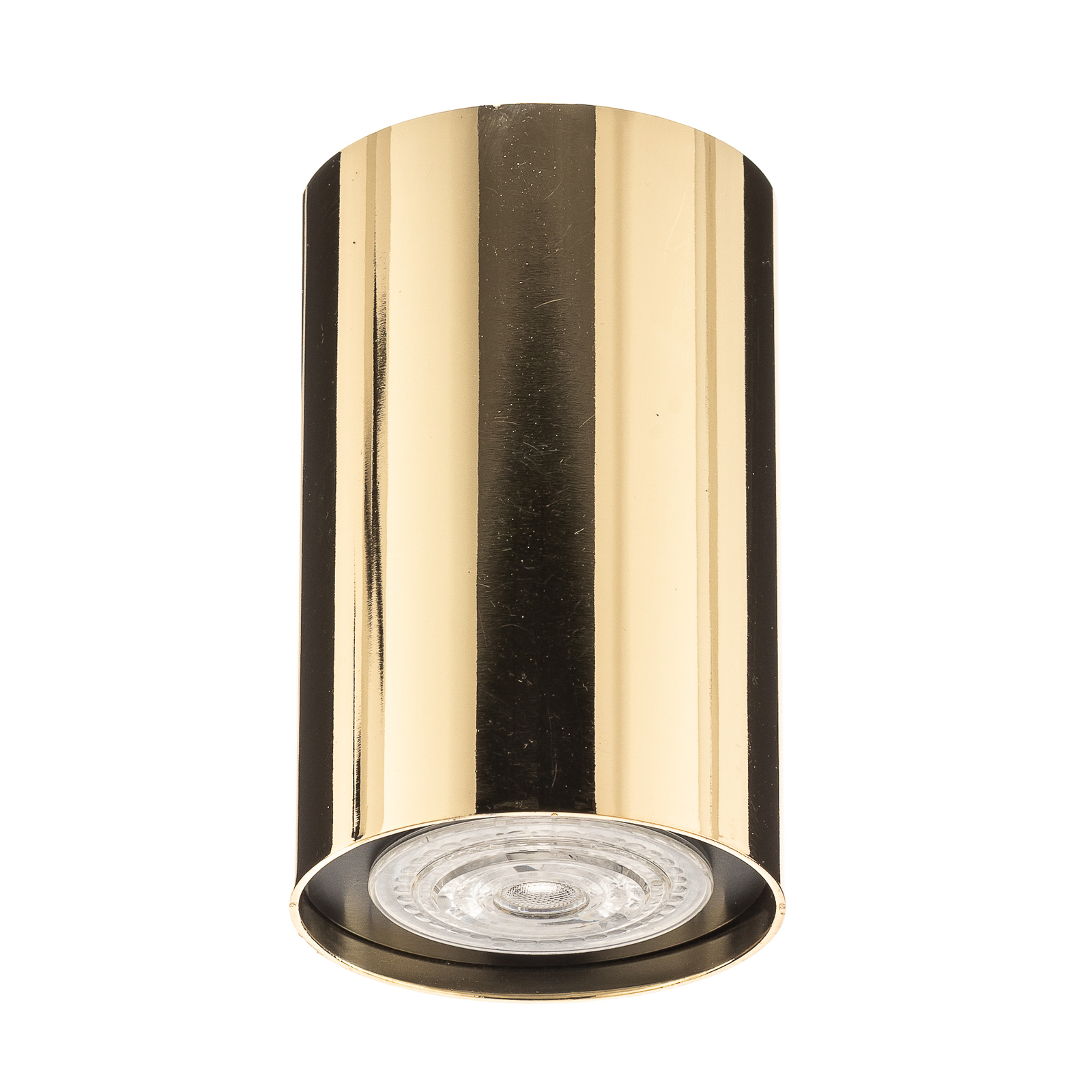 Tesa downlight, brass, height 11 cm