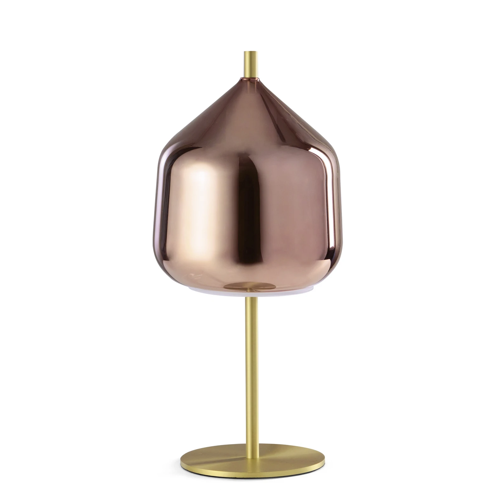 Lampe de table X-Ray, cuivré/doré, hauteur 32,5 cm verre
